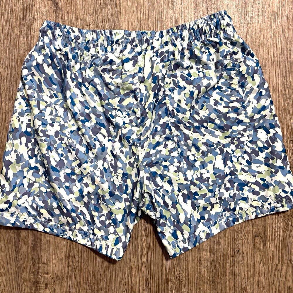 Jordan Swim Trunks Men’s Size L Blue Gray Camo Lined Drawstring Elastic Jumpman